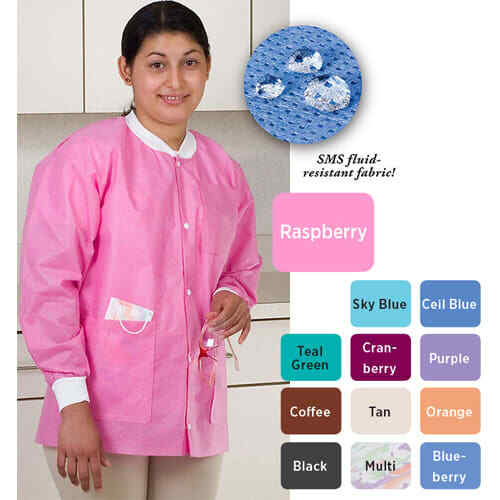 Extra-Safe Jacket – Raspberry XX-Large 10/Pk. Hip-Length, Light-Weight