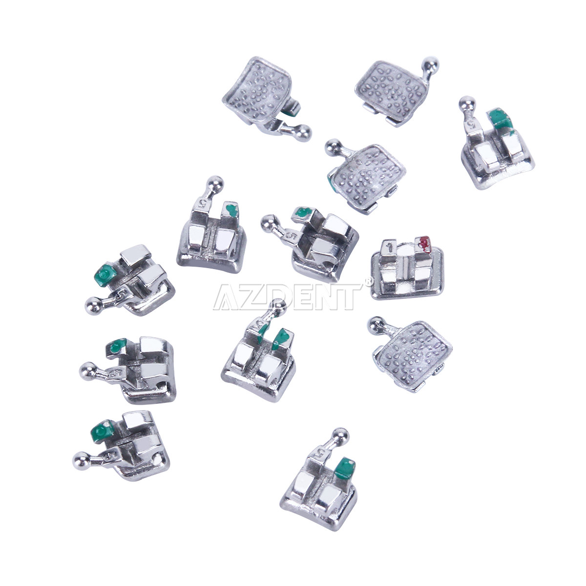 Dental Orthodontic Monoblock Bracket Braces Mini Roth 022 Hooks 3-4-5 AZDENT
