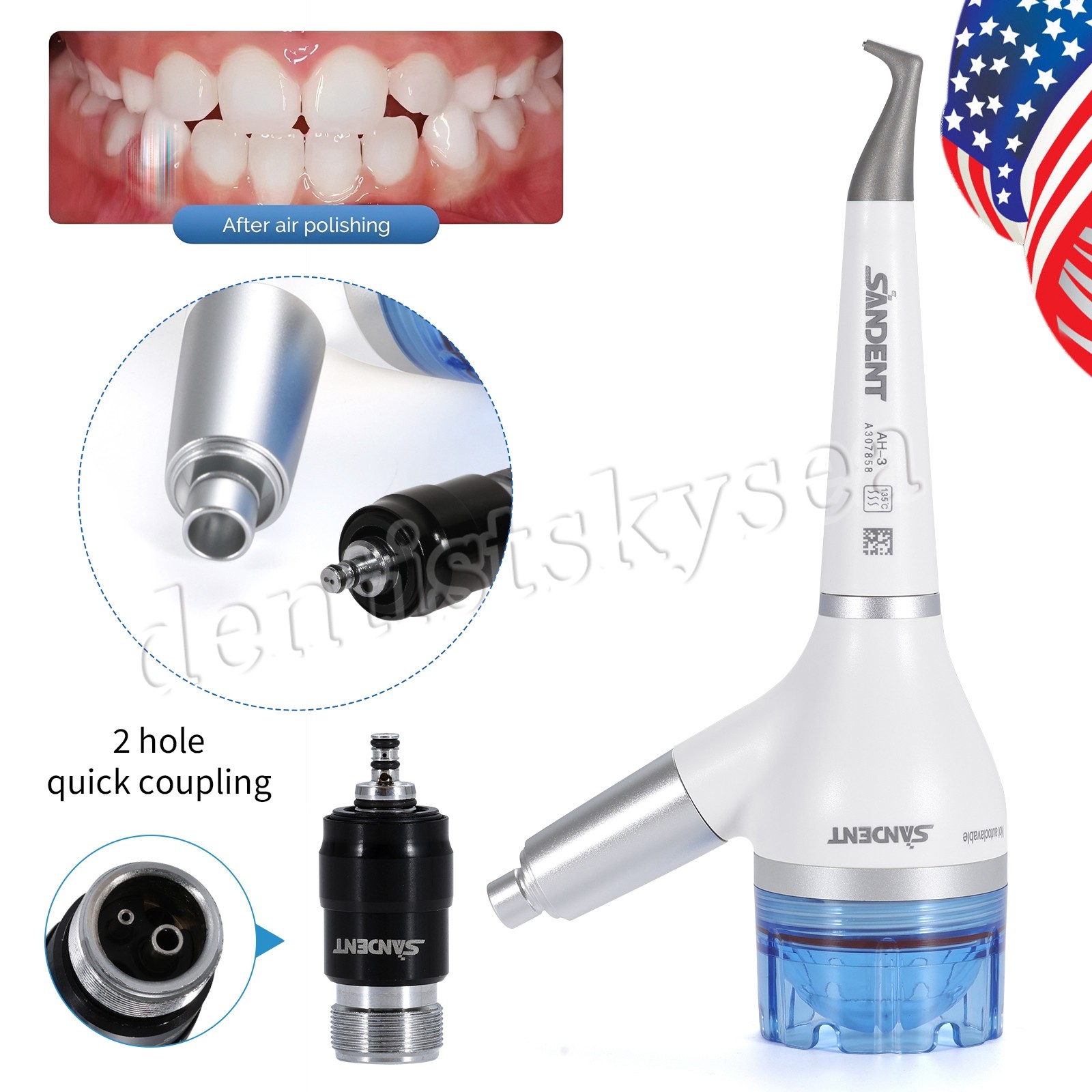SANDENT Prophy Air Flow Prophy Handpiece Teeth Polishing 4Hole/2Hole