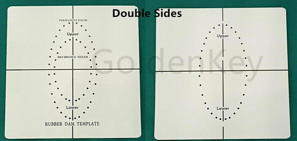1Pc Dental Rubber Dam Template Sheets Punch Hole Guide Plate Permanant Deciduous