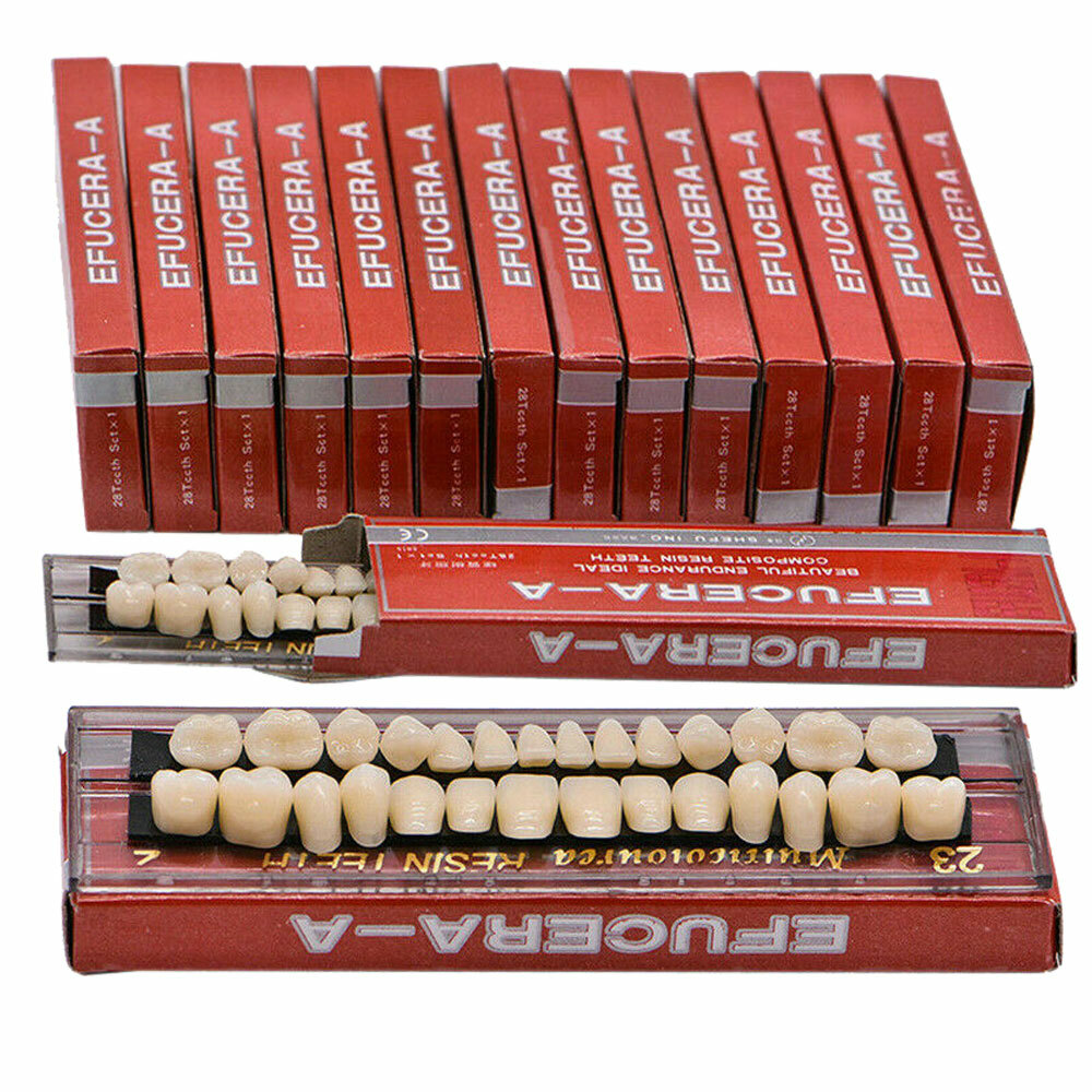 560pc 20 Full Set Denture 23# Shade A2 Acrylic Resin Teeth Upper Lower Dental US