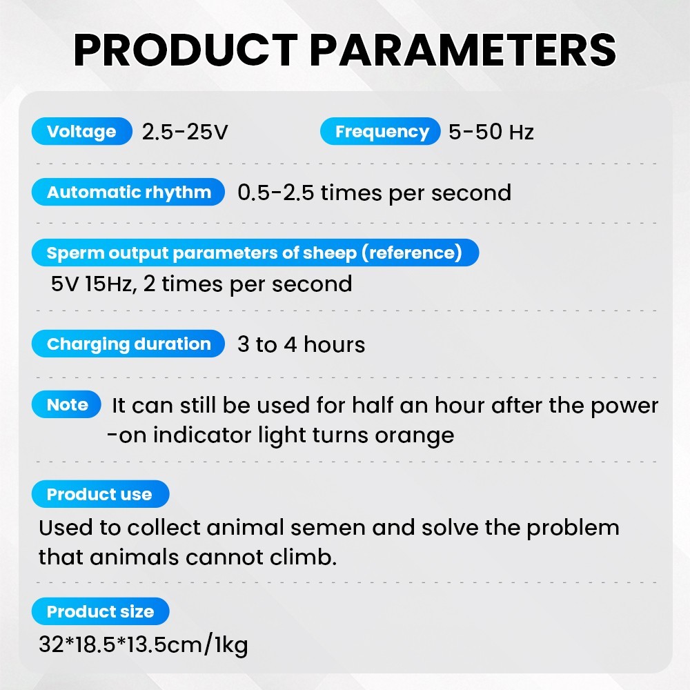 Portable Veterinary Ejaculator, Semen Collector for Livestock & Pets