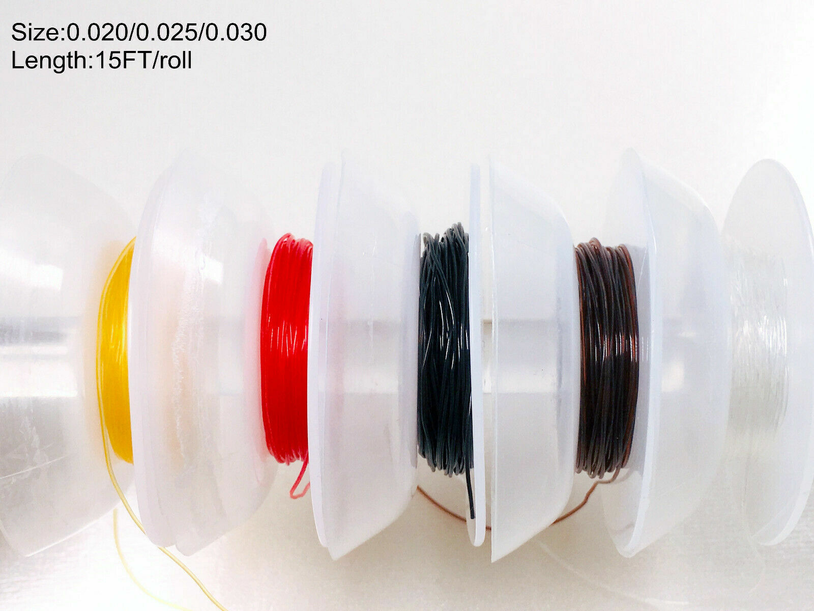 2-50Rolls 0.030 Dental Orthodontic Elastic Power Tube Solid Thread 15FT/Roll