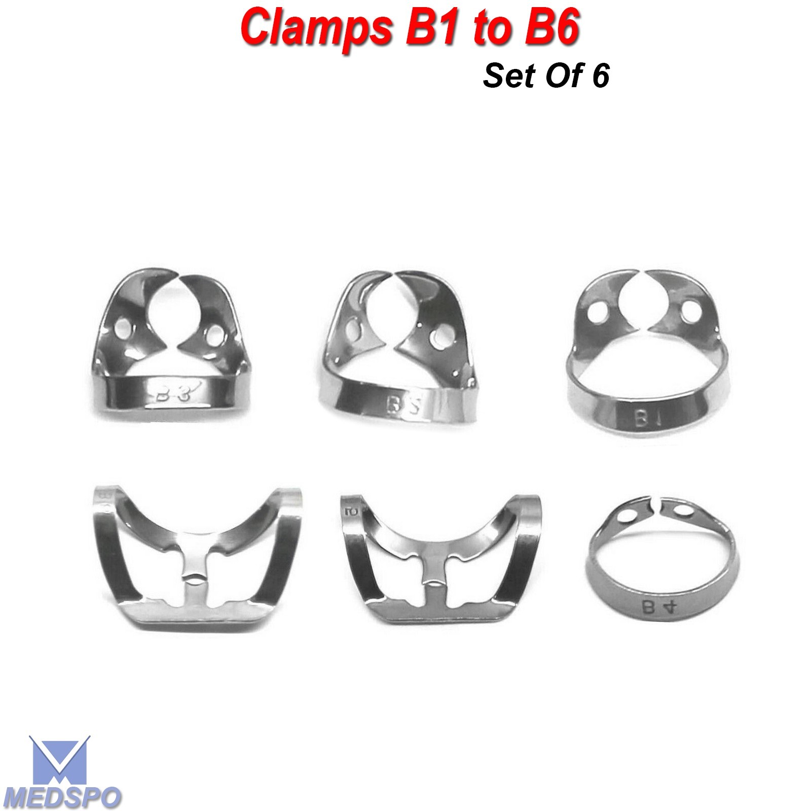 Rubber Dam Brinker Clamps Rubber Dam Universal B1-B2-B3-B4-B5-B6 Dental Tools CE
