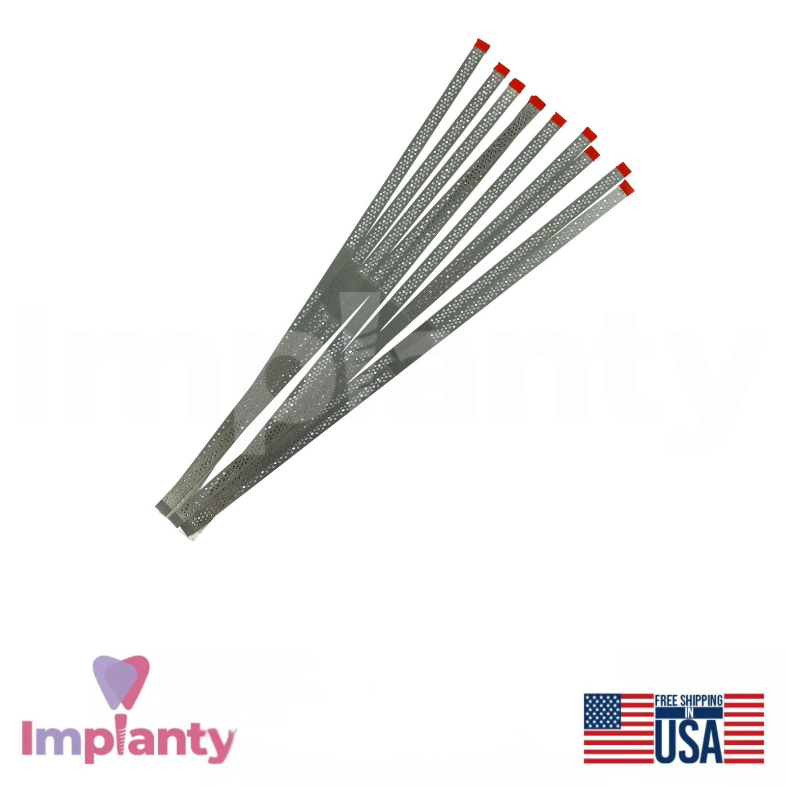 MDT Perforated Double-Sided Diamond Finishing Strips 10pcs Enamel-Like Finish