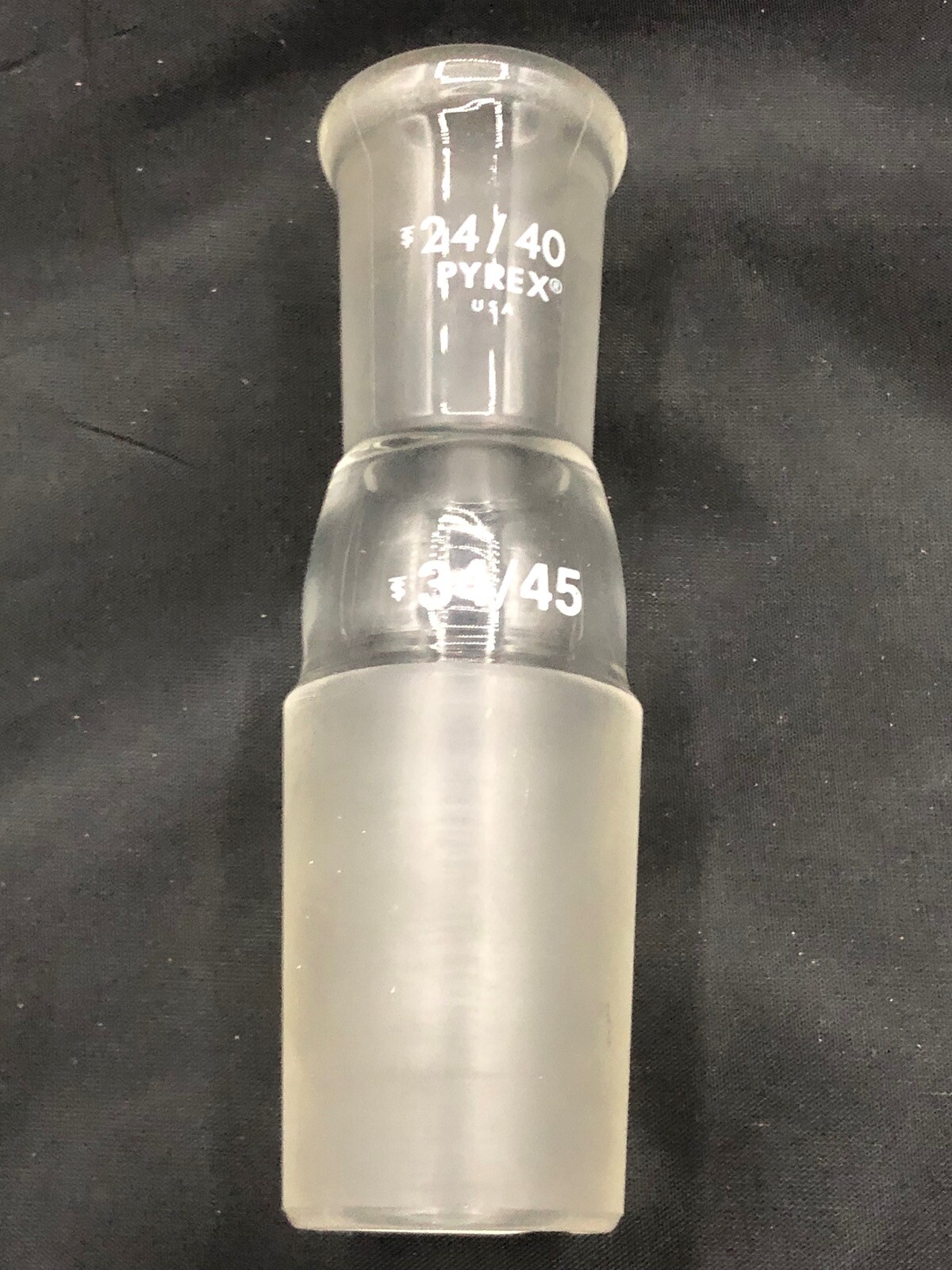 PYREX Glass 34/45 Outer 24/40 Inner Reducing Adapter 110mm 8800-3424 (1/cs)