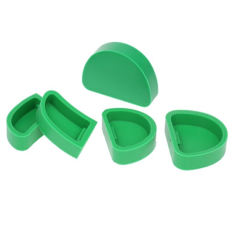5 Set Dental Silicone Plaster Model Former Base S/M/L/Left/Right Grinding Tool