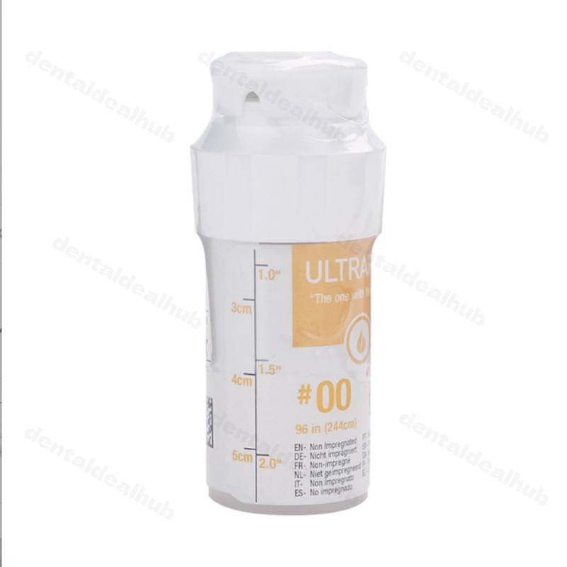 Ultradent Ultrapak Retraction Cord 244cm 0#/00#/000# Knitted Non-Impregnated