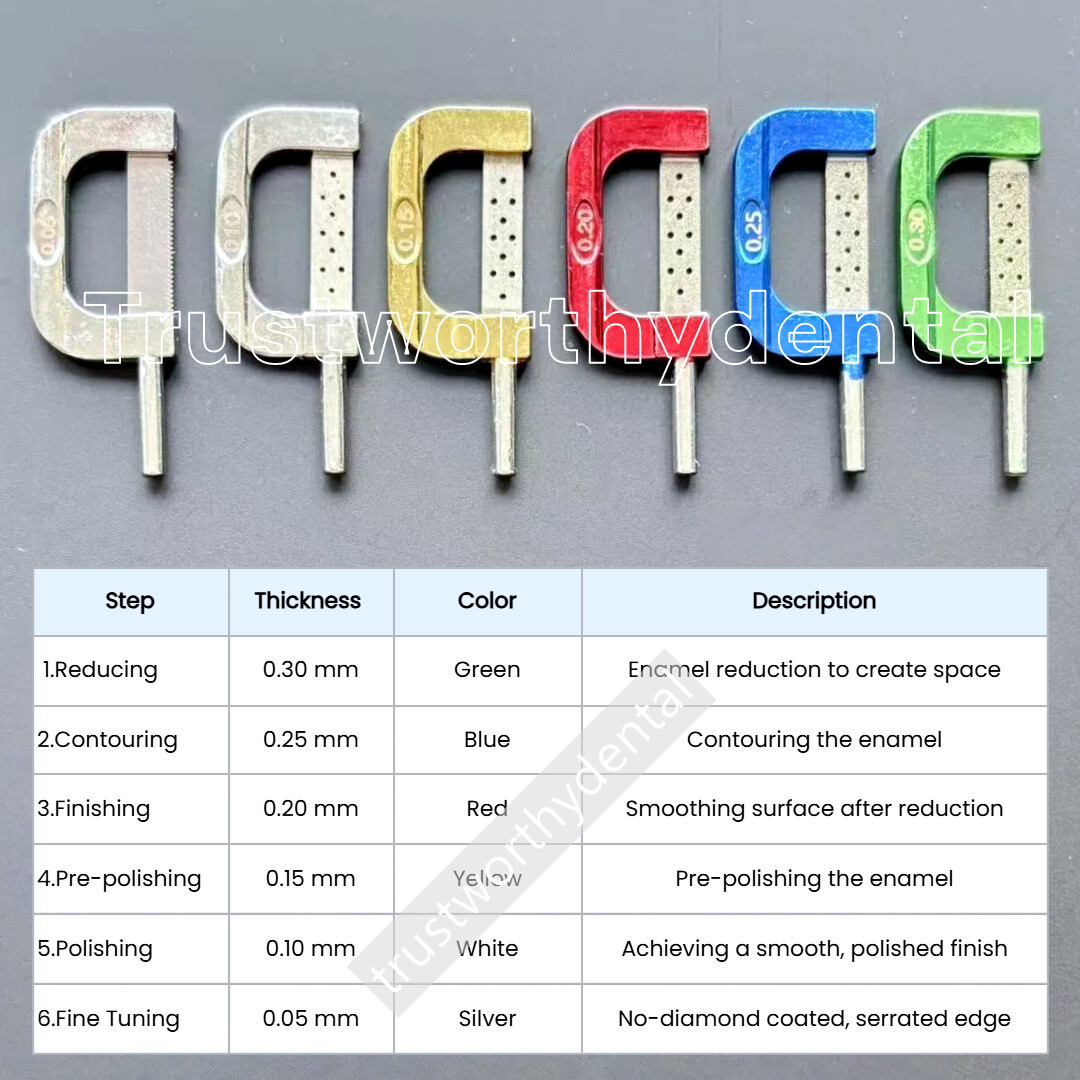 10Pcs Dental Interproximal Reduction Strips Orthodontic IPR Strips Polishing Saw