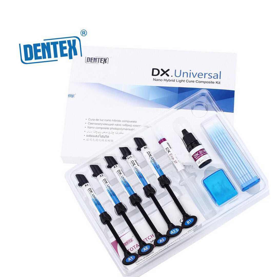 DX.Universal Dental Light Cure Composite Resin A1-B1 Etching Gel Adhesive Kit
