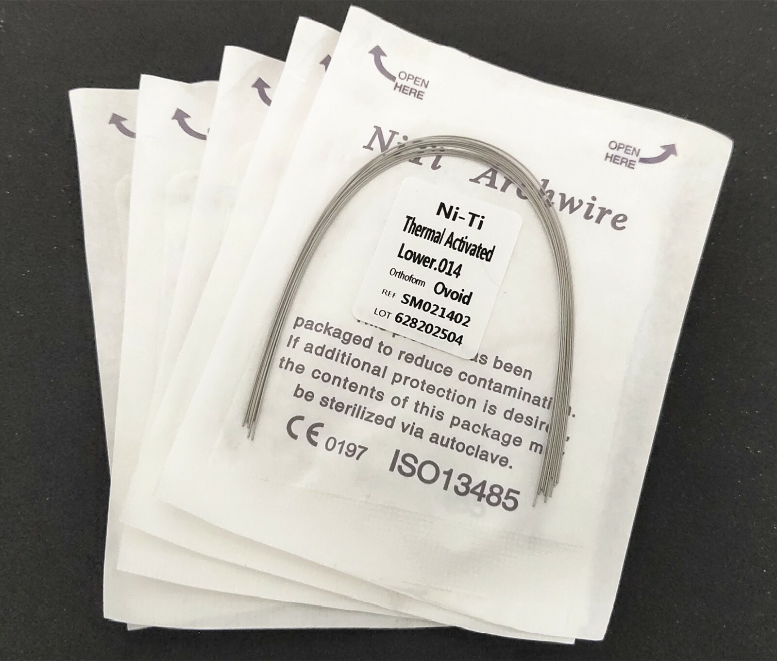 100 Packs Thermal Activated Niti Arch Wire Round Bows Ovoid Form Size For Chose