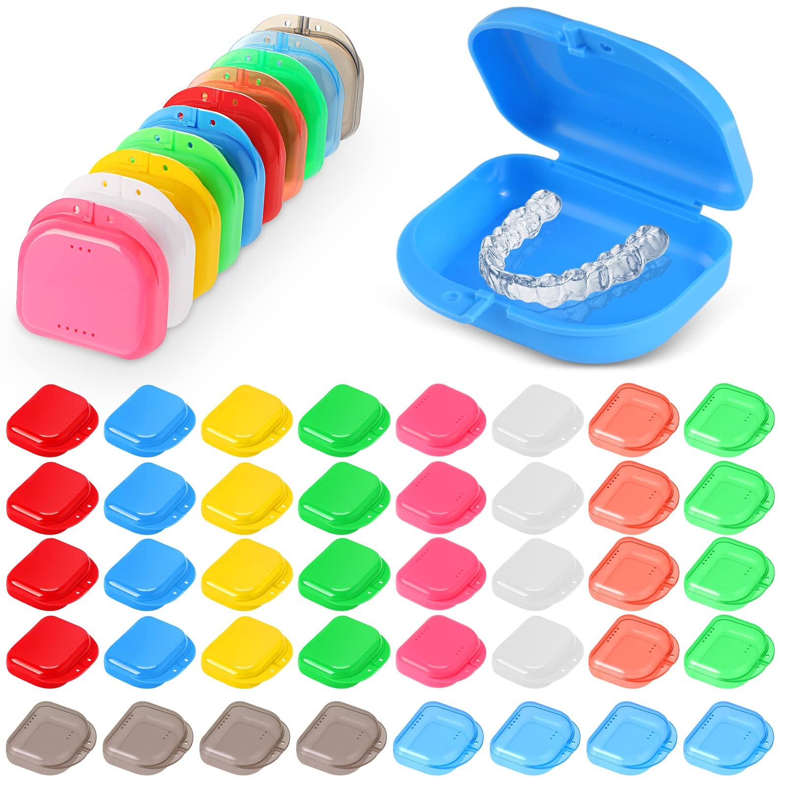 red, pink, green, white, yellow, blue, transparent black, green