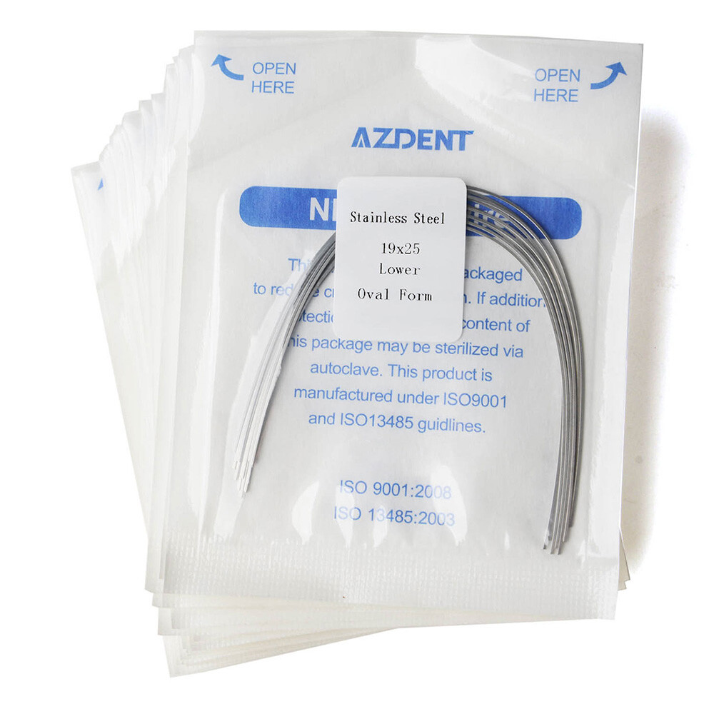 Arcos de Ortodoncia Dentales Alambre de Arco de Acero Inoxidable Rectangu AZDENT