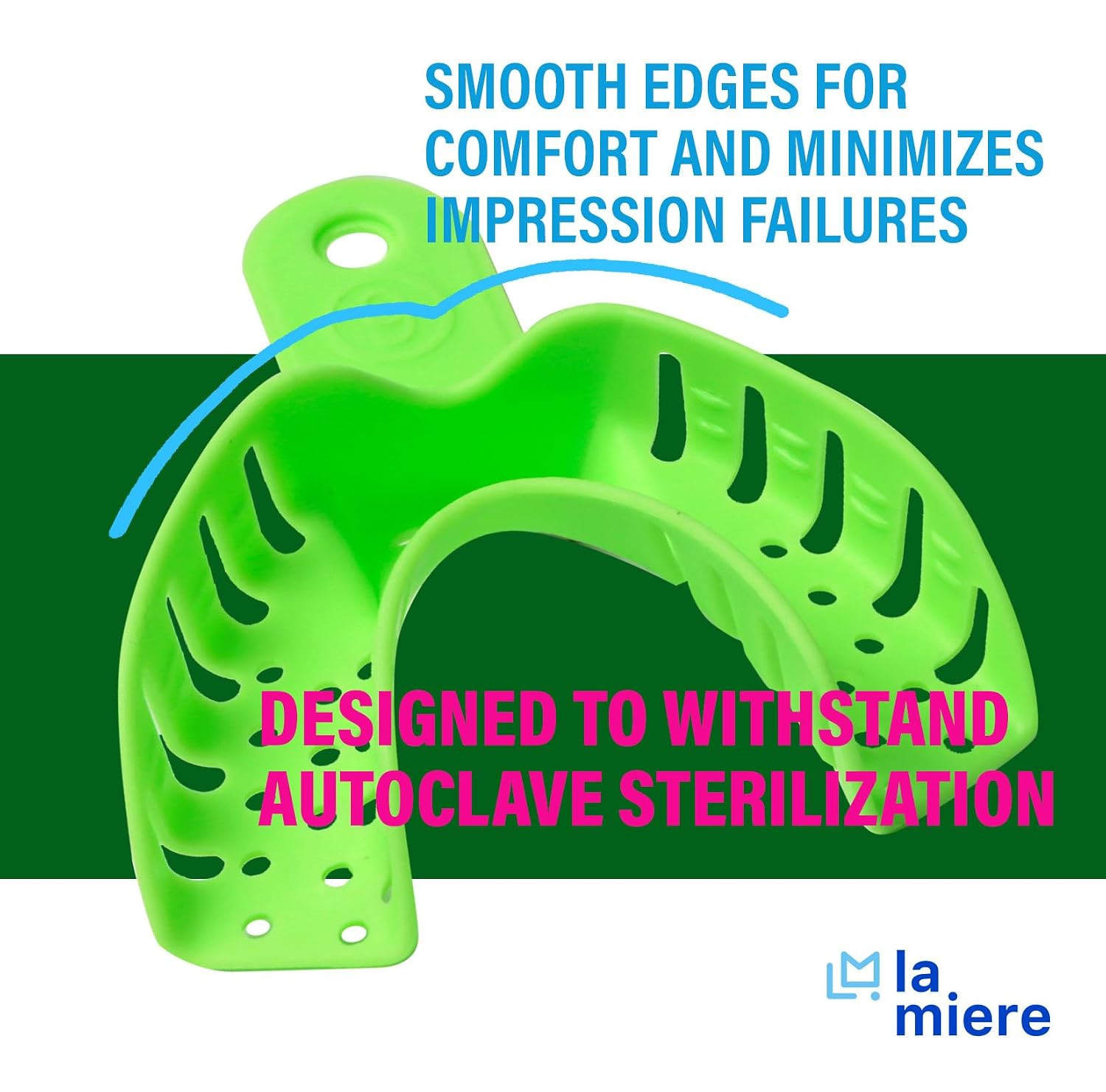 Dental Impression Trays Small Lower, Autoclavable Perforated