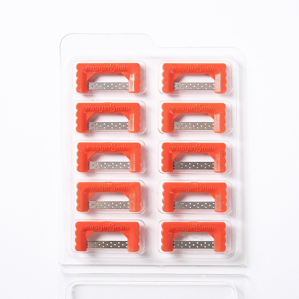 10Pc Dental orthodontic IPR Strips Interproximal reduction strips 0.2MM Serrated
