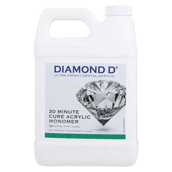 Keystone 1013094 Diamond D 20-Minute Cure Acrylic Liquid Monomer 1 Quart Bottle