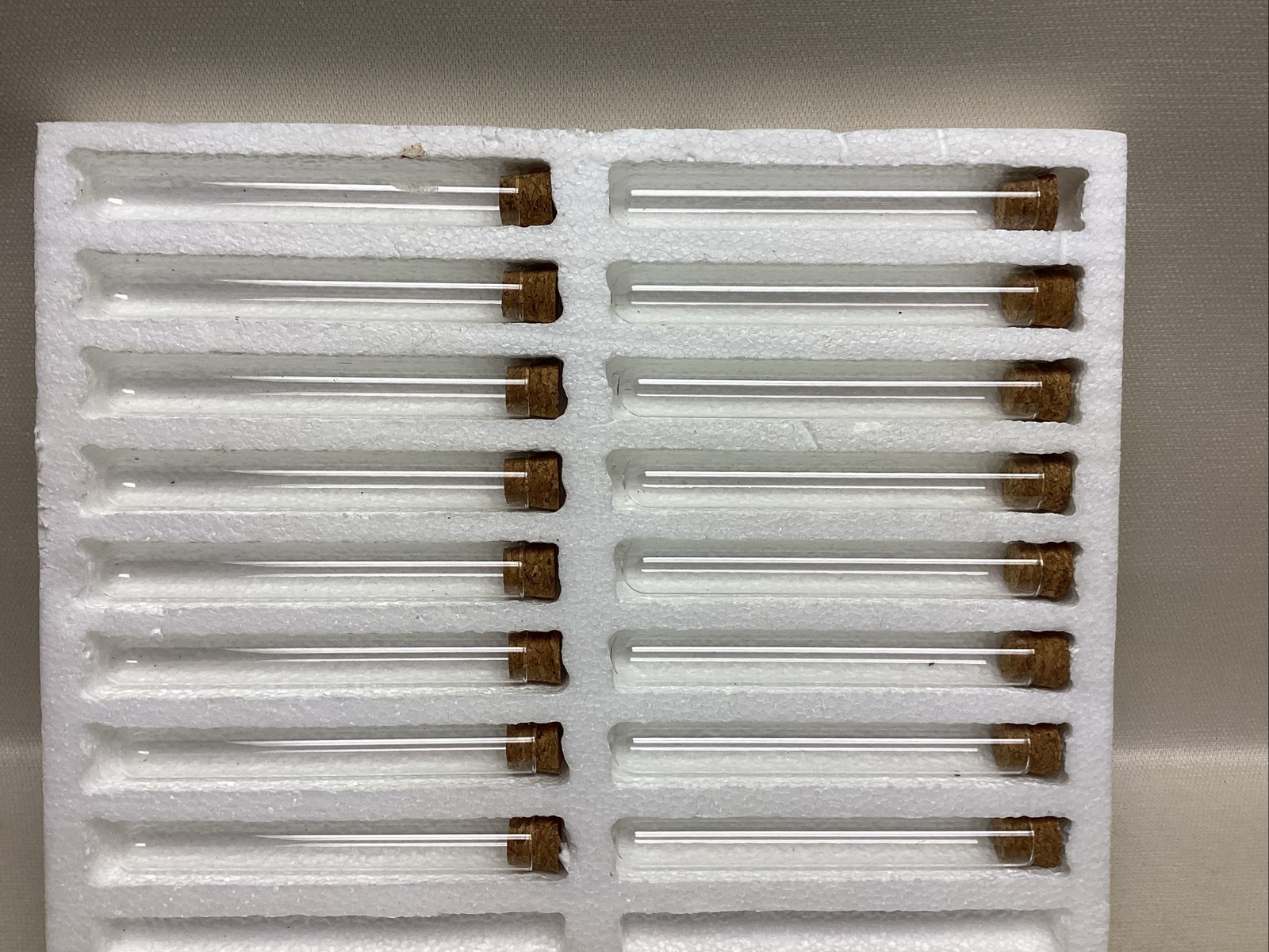 16x125mm Glass Test Tubes & Cork Stoppers, 14ml (Pack of 10)