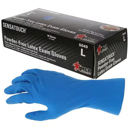 Mcr Safety 5049M Sensatouch 5049, Disposable Gloves, 11 Mil Palm, Latex,