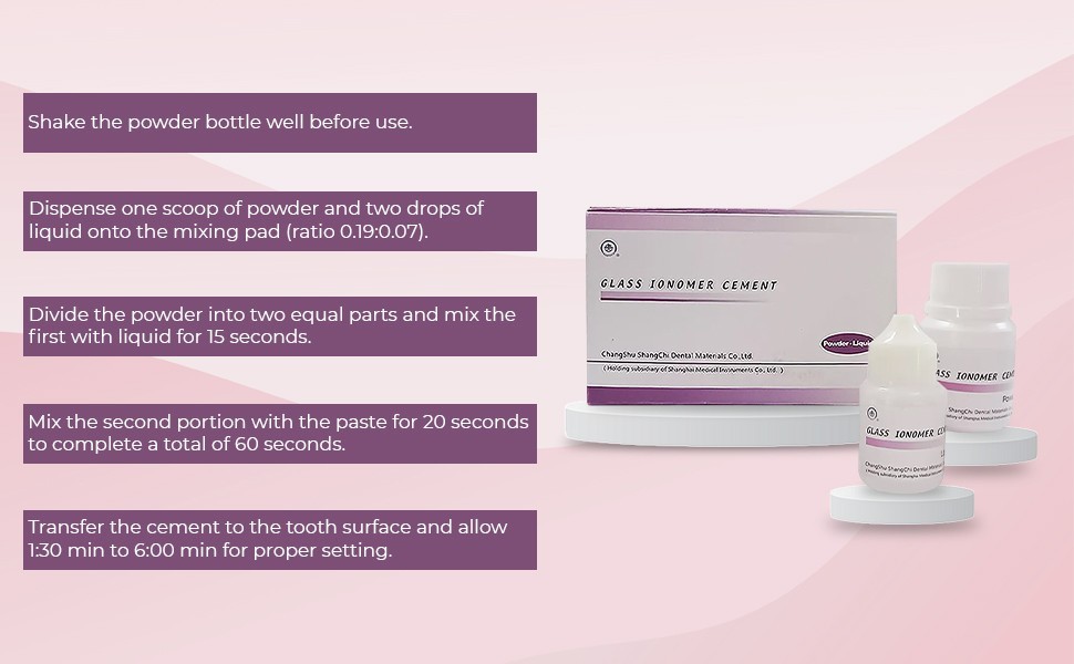 Dental Glass Ionomer Cement for Fixing of Crown & Bridges PL Set ( Without Box )