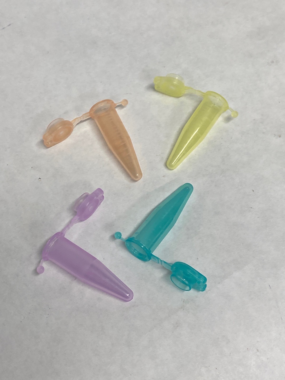 (430) Laboratory 1.5mL Graduated Conical Microcentrifuge Tubes Snap Cap Rainbow