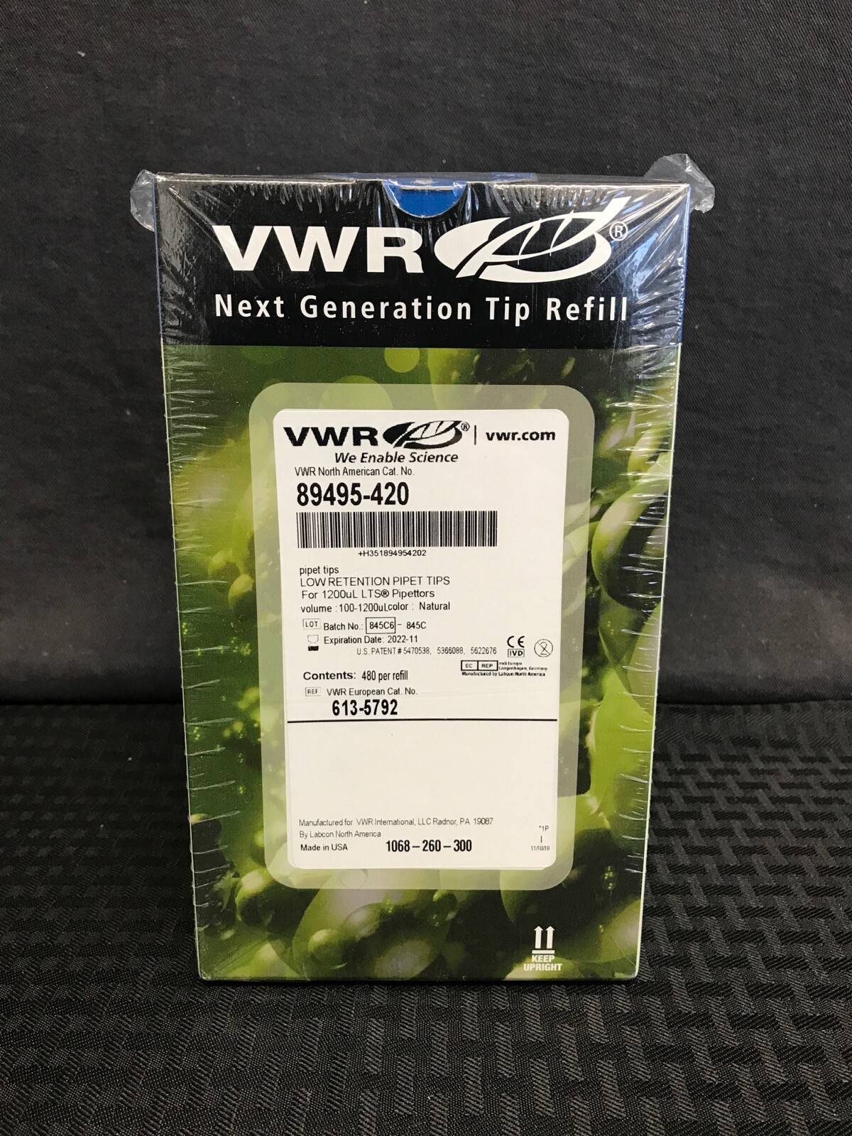 (480) VWR 1200uL Low Retention Pipet Tip Refills NS Rainin LTS Pipettors 5×96