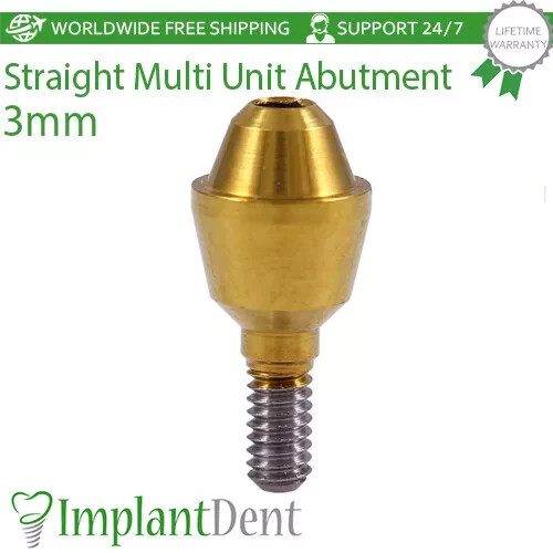 1x Dental Straight Multi Unit 1.6mm Prosthetic Int Hex 2.42mm
