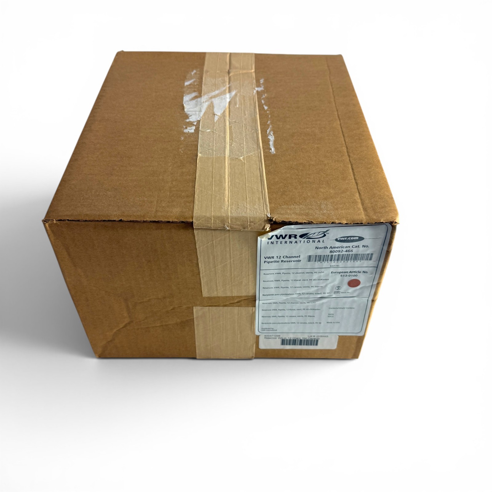 VWR 80092-466 12-Channel Pipette Reservoir 5mL Sterile with Lid, Case of 50