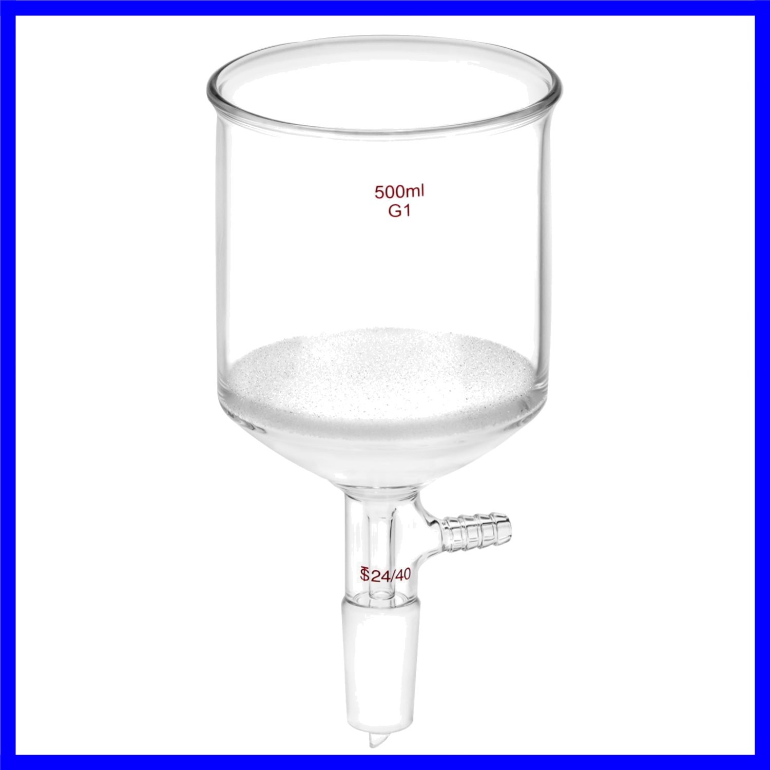 500ml Filtering Buchner Funnel Medium Frit G1 Lab Glassware with Standard 24/…