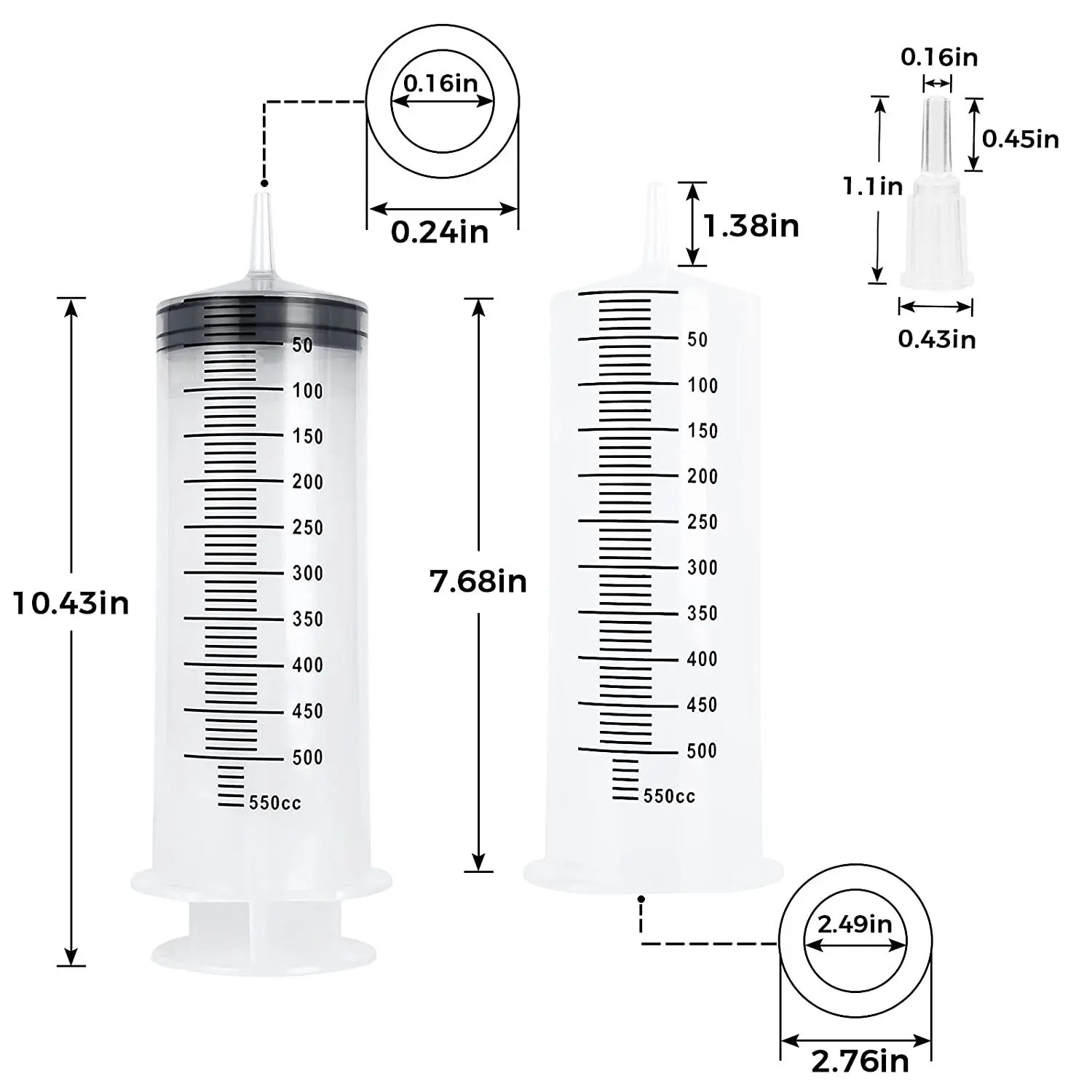 Large Syringe Multifunction Measuring Reusable Pump Animals Feeding with Scale T
