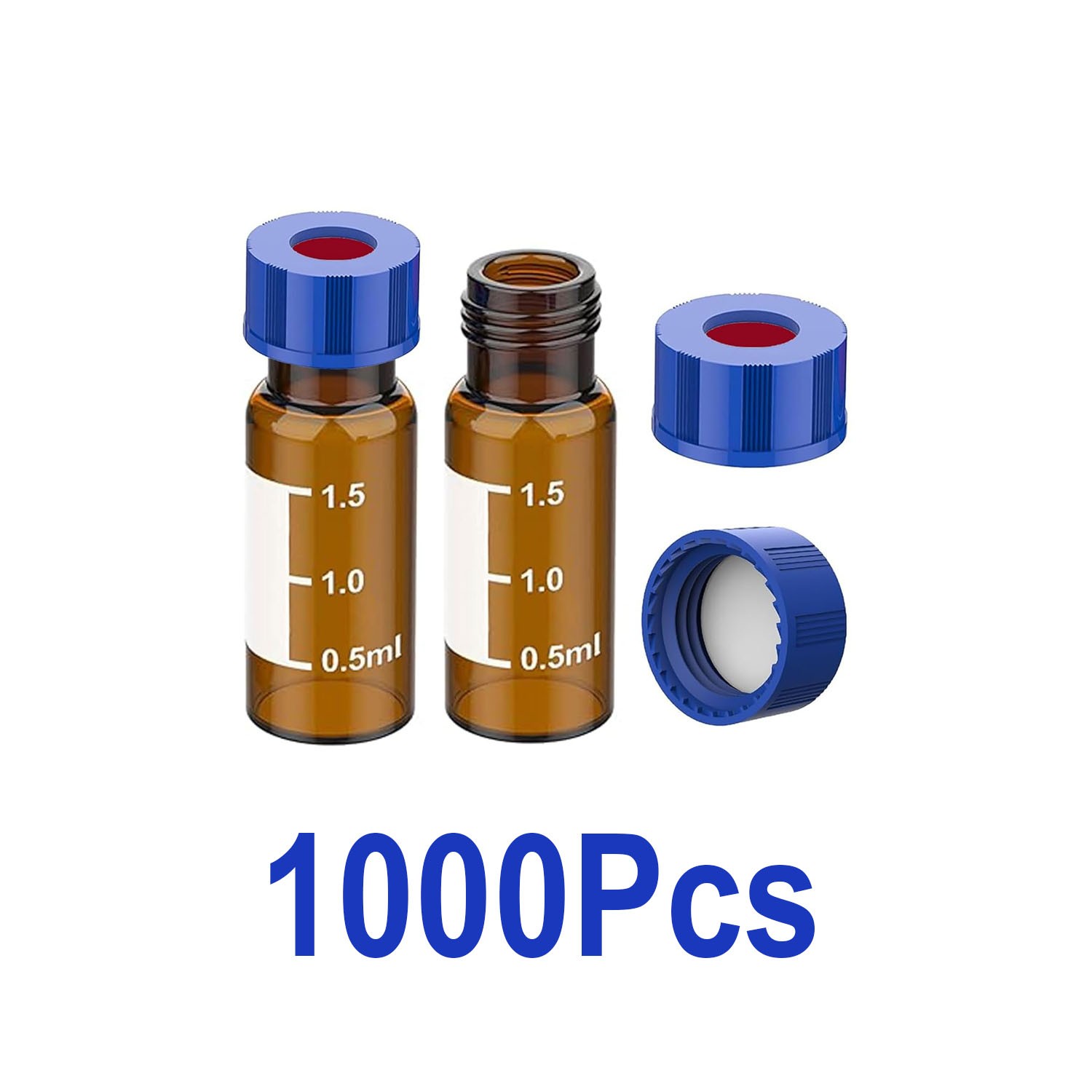 1000/2000/3000/4000Pcs 2mL Autosampler Vials, HPLC Vials 9-425 Amber Vials