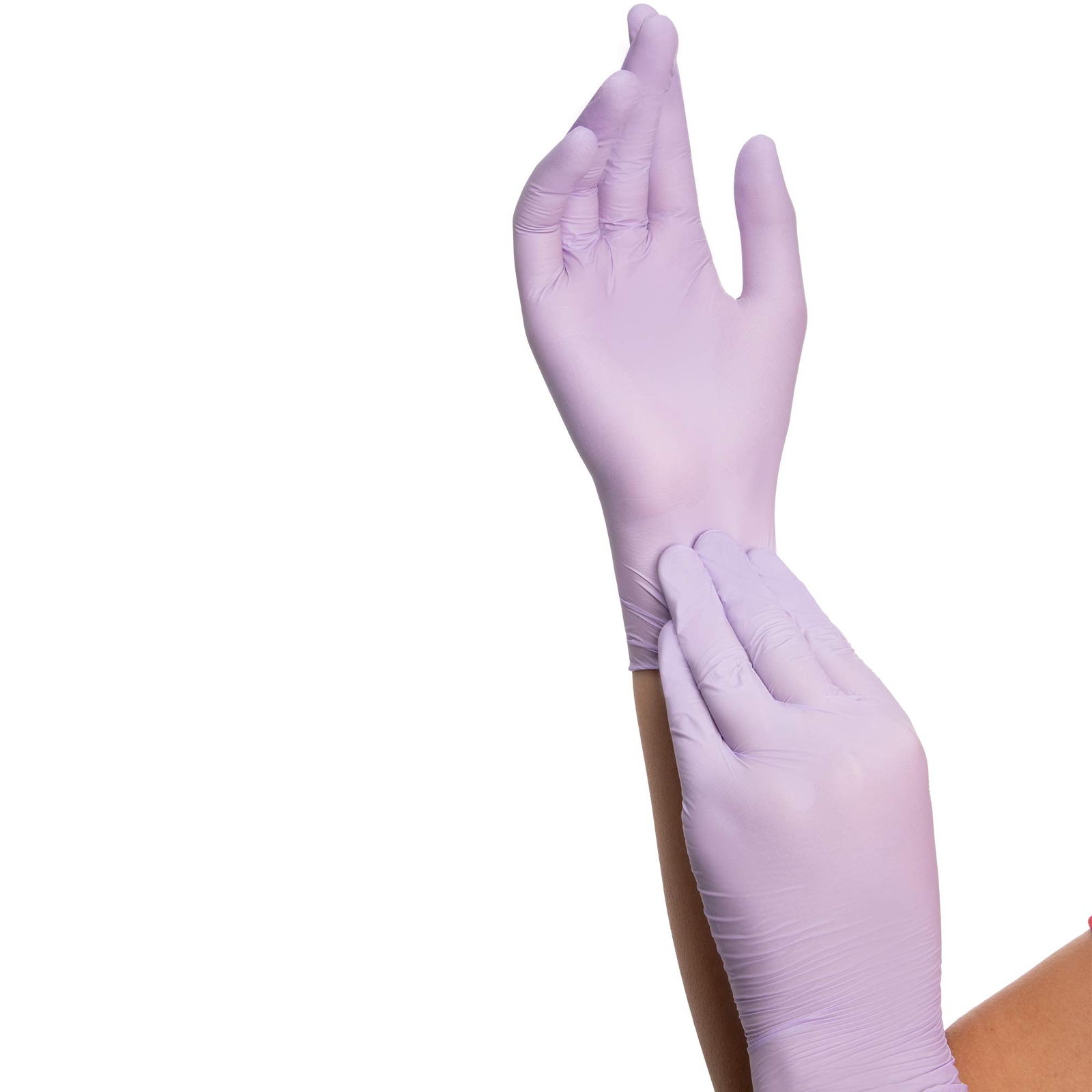 Halyard Lavender Nitrile Exam Gloves Powder Free Medium Purple 9.5 Inch 100 C…
