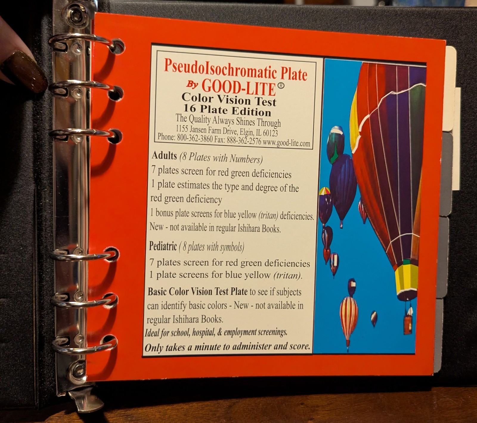 Good-Lite Pseudo-Isochromatic Plates -16 Plates