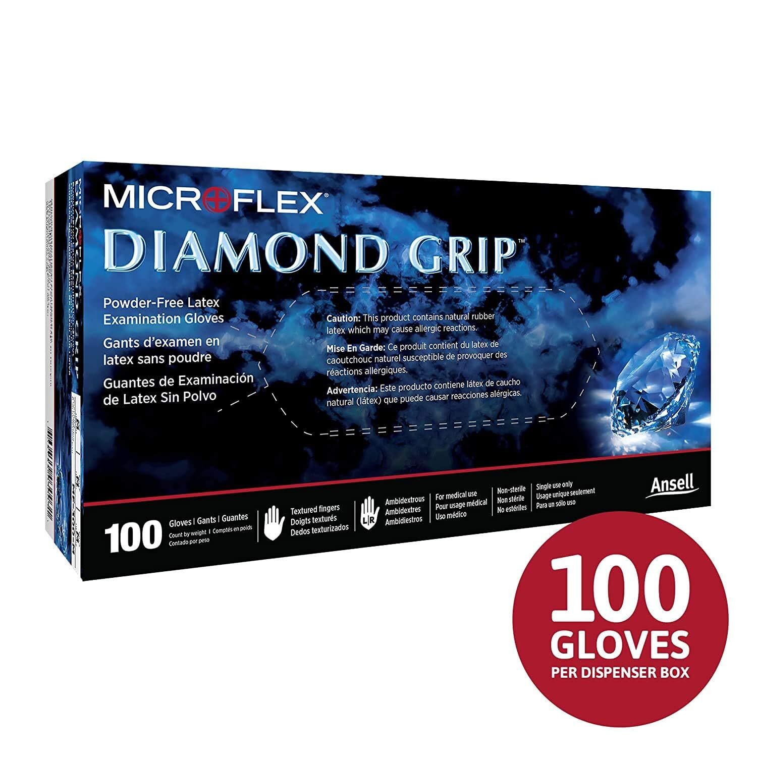 Microflex Diamond Grip Mf300 Disposable Latex Gloves For Automotive Machinery In
