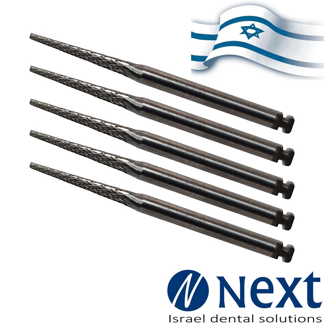 Lot x5 Dental Carbide cutter bur RA type for contra angle Israel Made 3