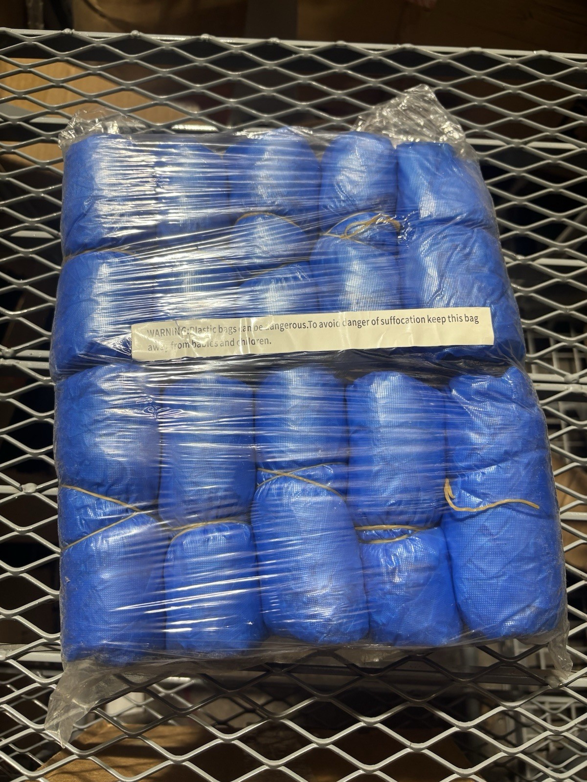 100 Pack Liberty Safety 17440-2XL Disposable Plastic Shoe Covers Blue