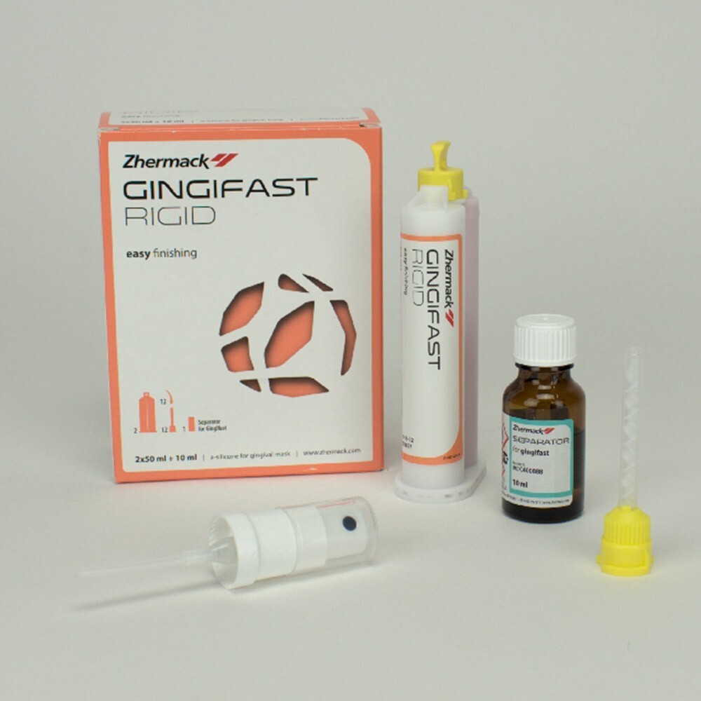 Zhermack Gingifast Rigid Easy Finishing VPS 2 x 50mL Cartridges with Tips