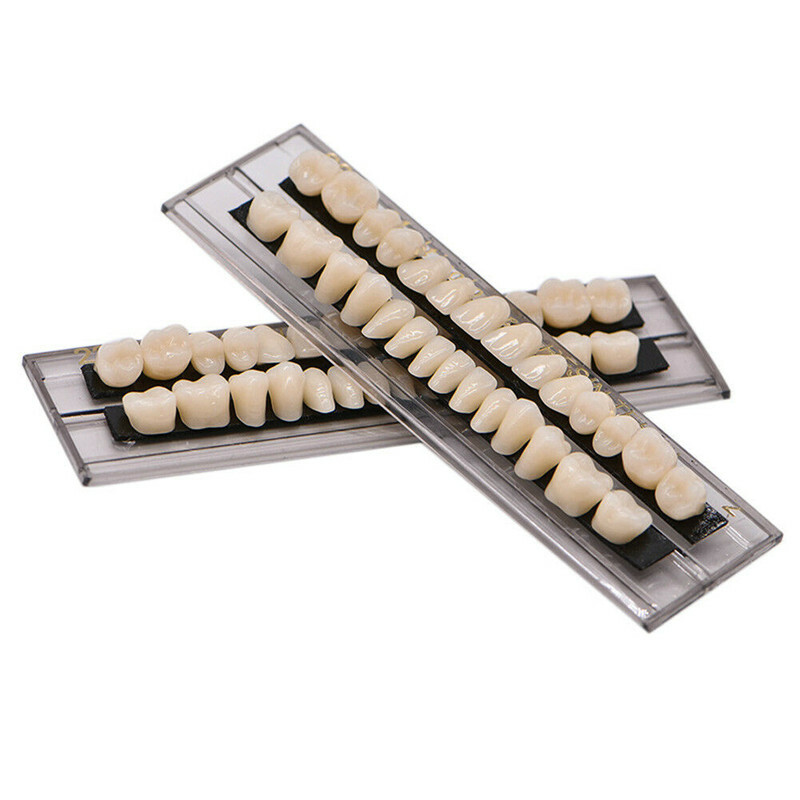 140PC 5Set Denture 23# Shade A2 Acrylic Resin Full Set Teeth Upper Lower Dental