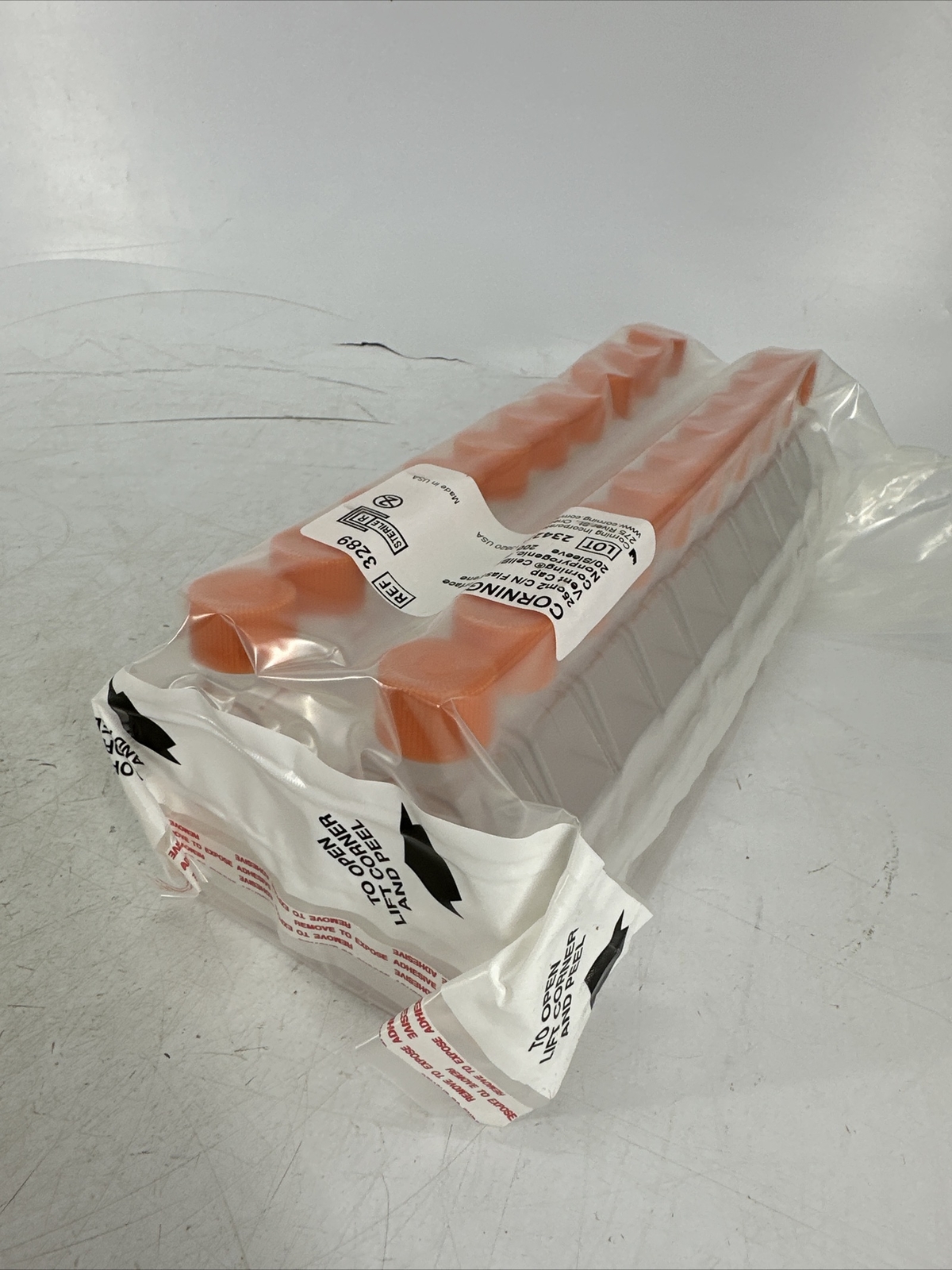 PACK OF 20 Corning 3289 25cm² Flask Canted Neck Cell Culture Sterile NEW SEALED