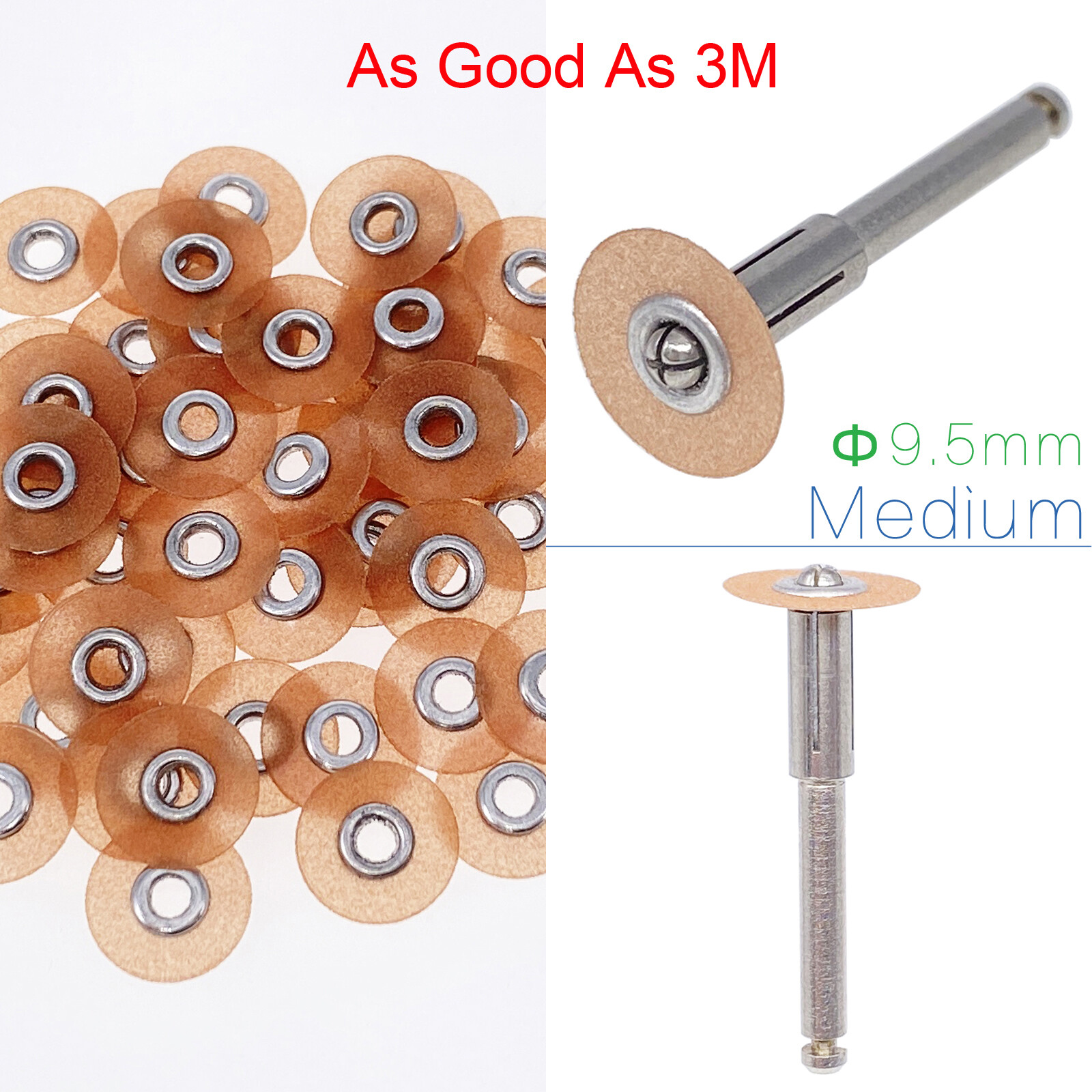 Dental 2381M Sof-Lex XT Contouring & Polishing Pop-On Discs 3/8″ Medium