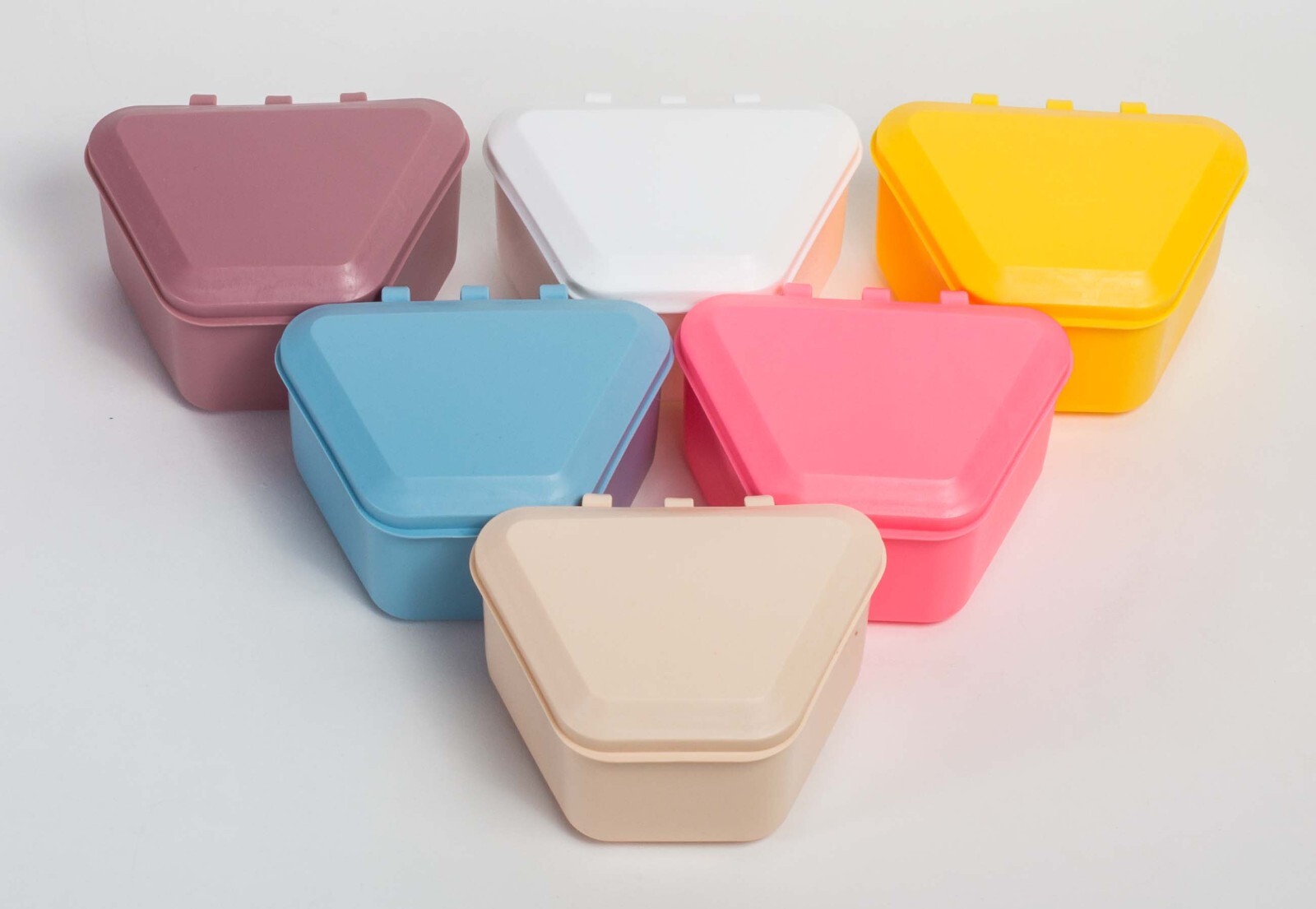 Dental Denture box case carrier assorted color 12PK Made in the USA