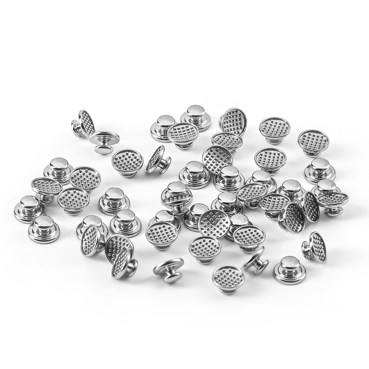 50pcs Dental Orthodontics Lingual Buttons Bondable Monoblock Round/Rectangular