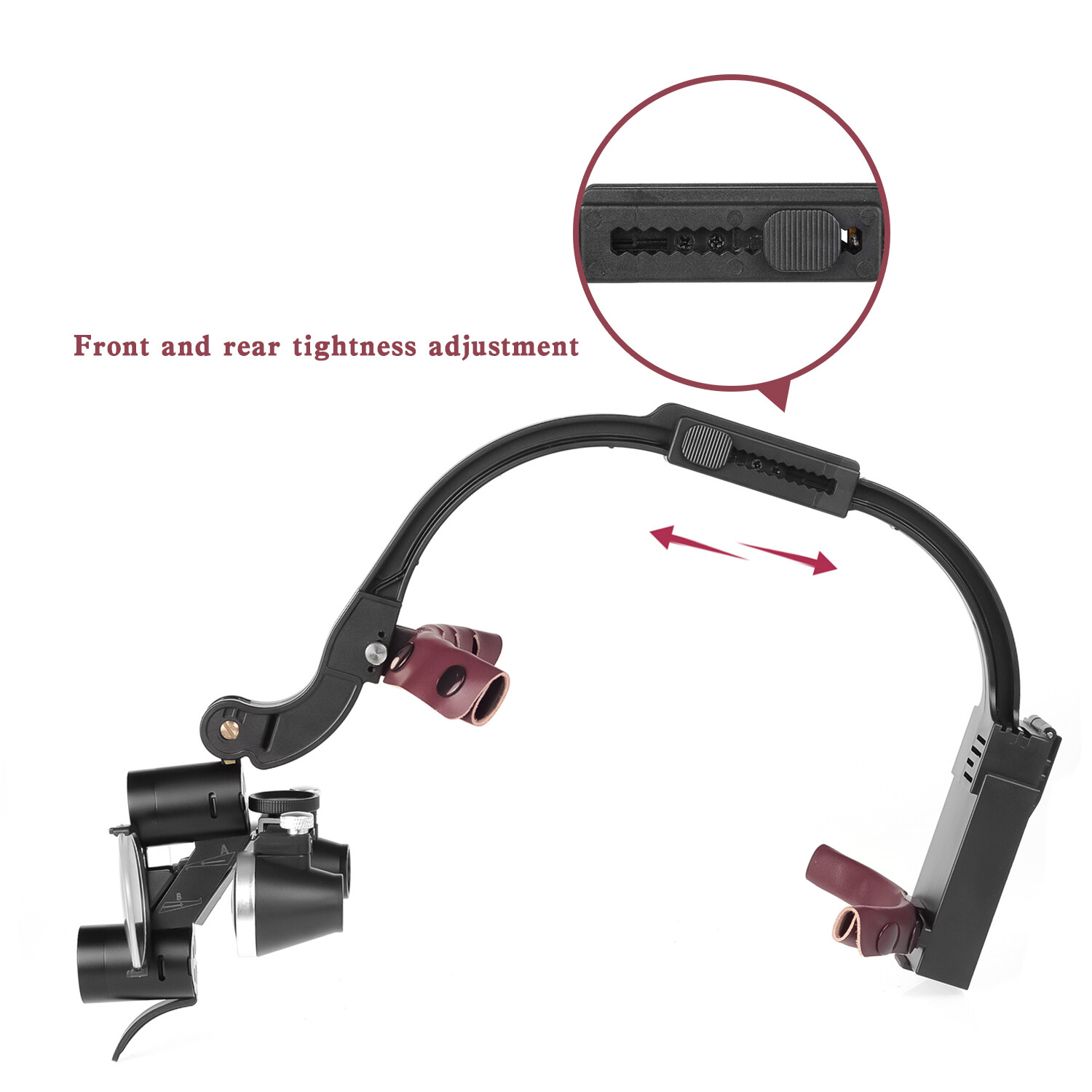 Dental Double LED Headlight 5W Surgical Headlamp+2.5X Loupes Presbyopic Glasses