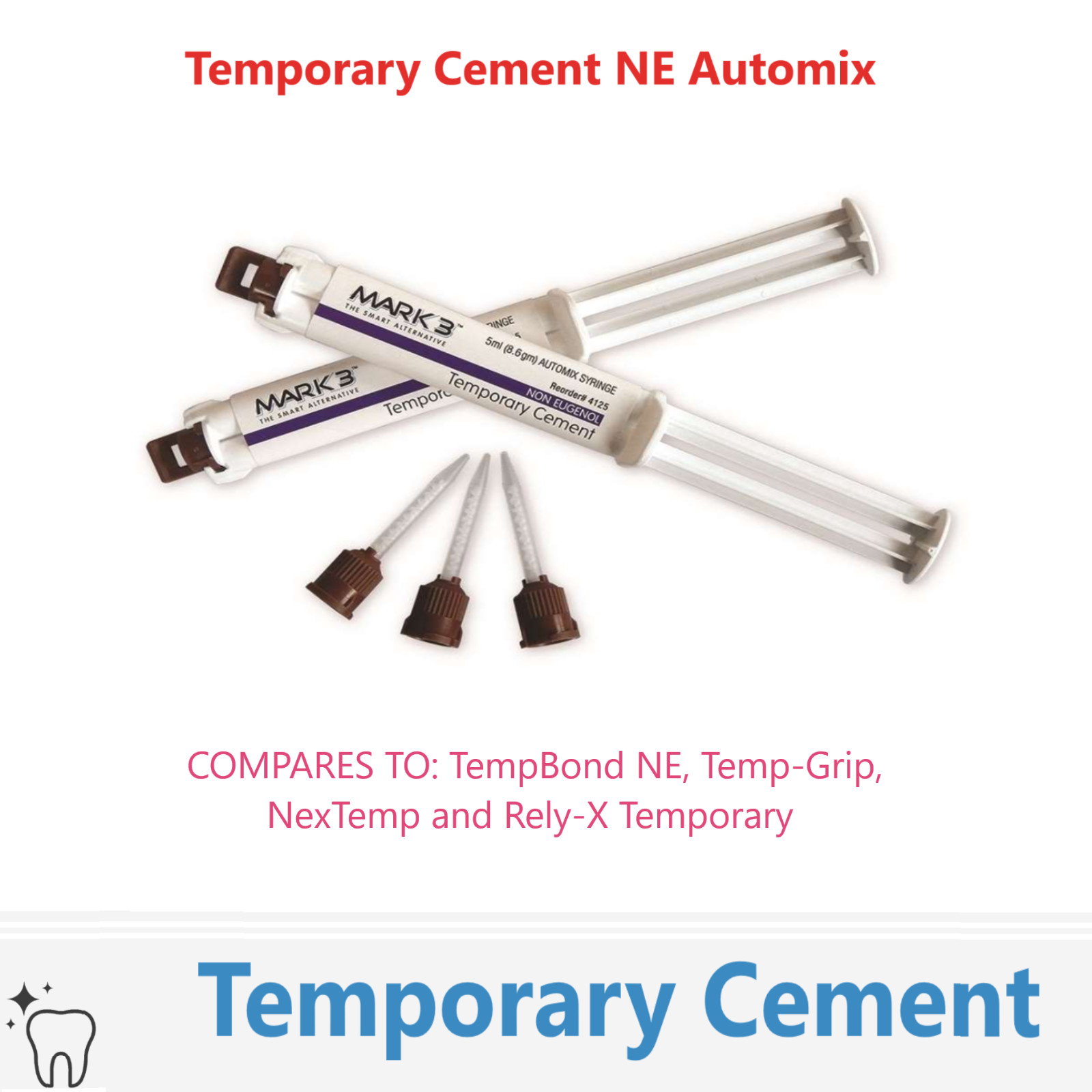 Dental Temporary Cement (Eugenol-free) Crown Bridge Material (Pack of 1 or 2)