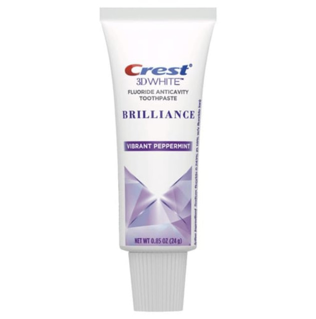 Crest 3D White Brilliance Toothpaste, Vibrant Peppermint, 0.85 oz. Tube, 72/Case