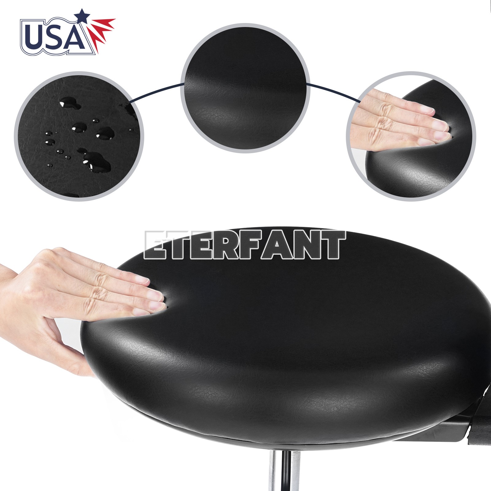 Dental 3.5X Headband Binocular Loupes/Assistant Stool Mobile Chair Black/Blue US