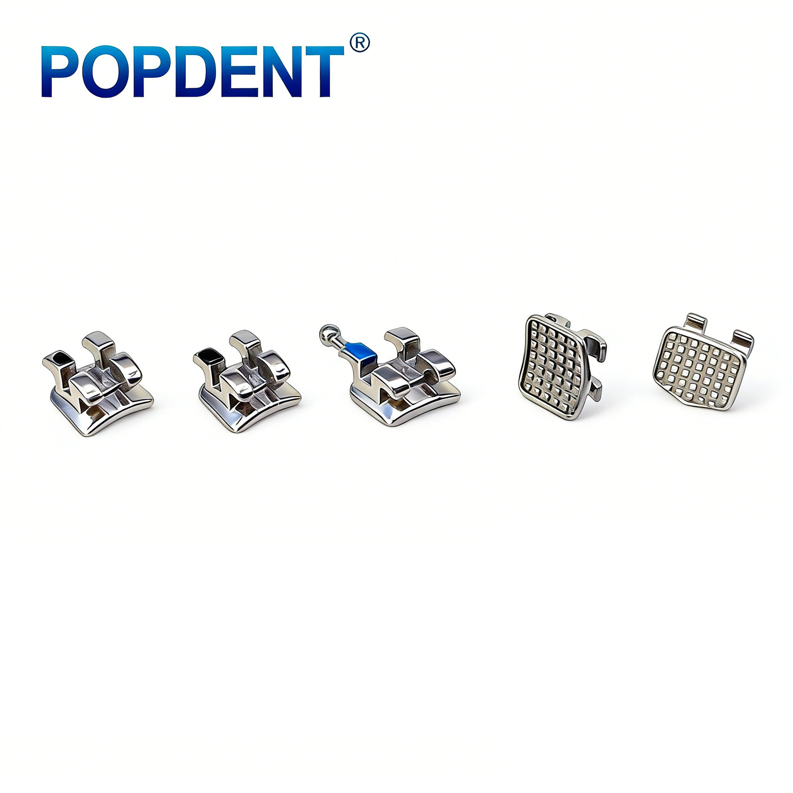 POPDENT Dental Orthodontic Metal Brackets MIM MBT/ROTH 022/018 345H Monoblock
