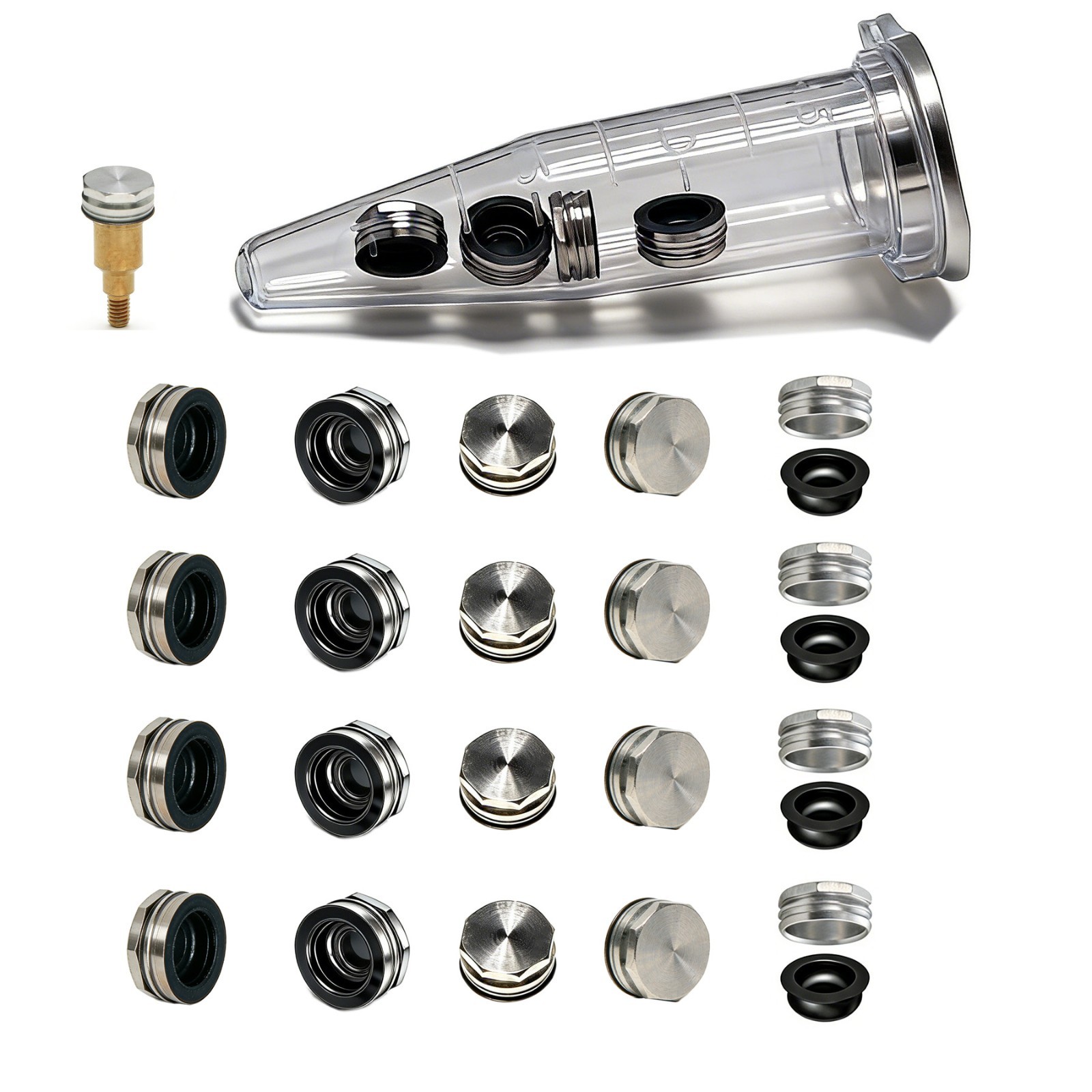 Dental ZEST LOCATOR Classic Replacement Metal Housing & Black Lab Cap Assembly
