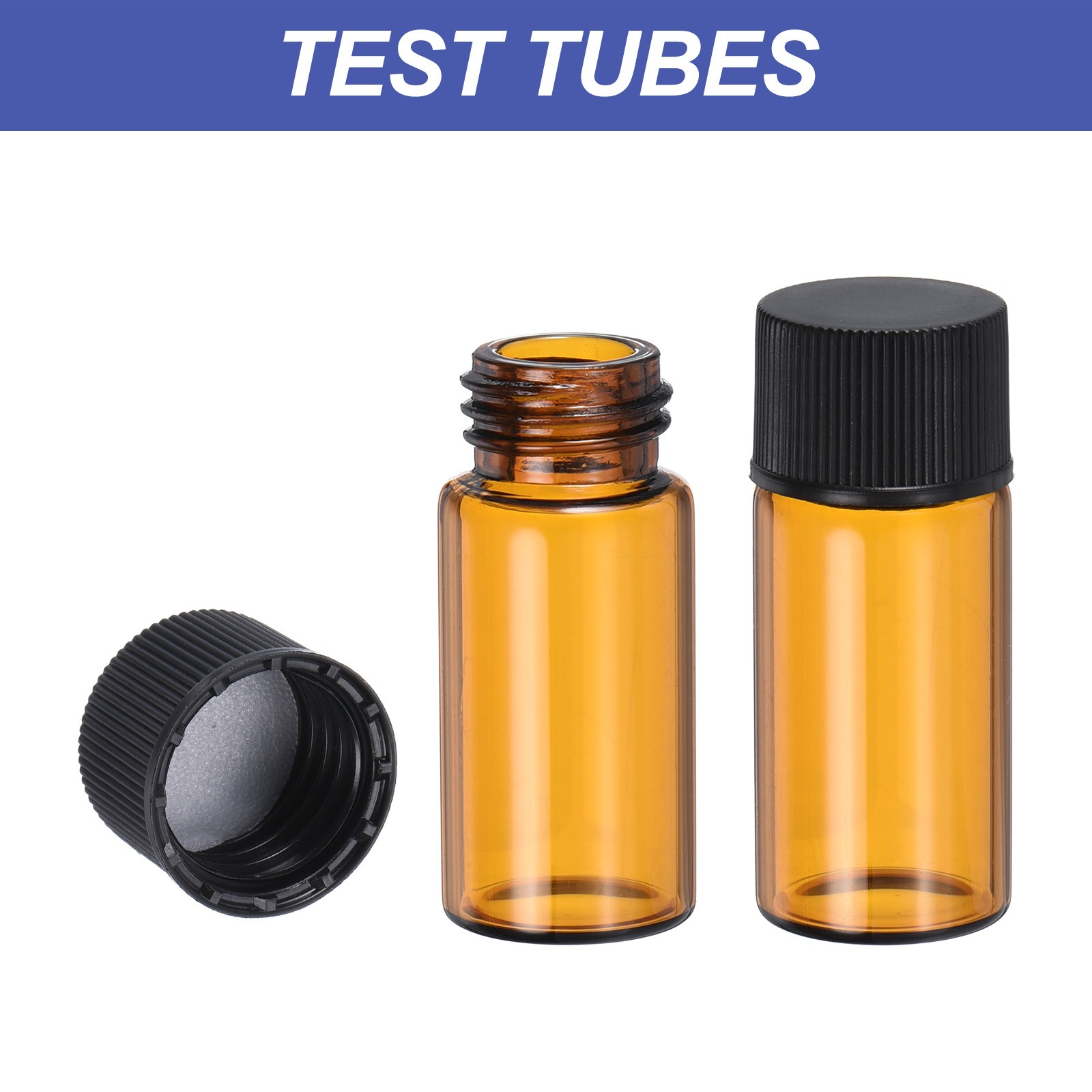 5ml Amber Glass Vials, 200 Pack Sample Vials with 10 Dropper 5 Funnel