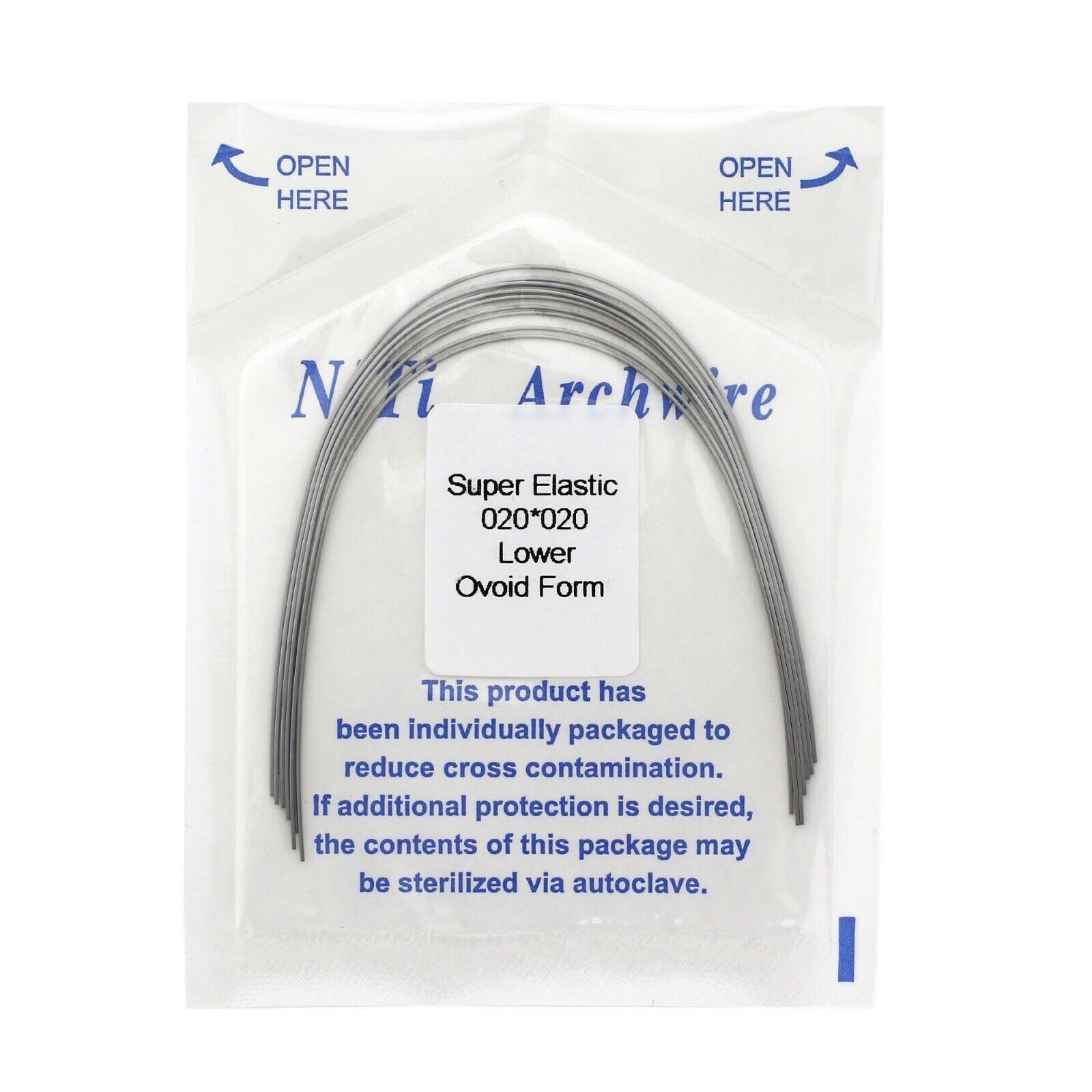 MacDent Dental Orthodontic Braces Bracket Mini Roth.022 345Hook Arch Wire Nature