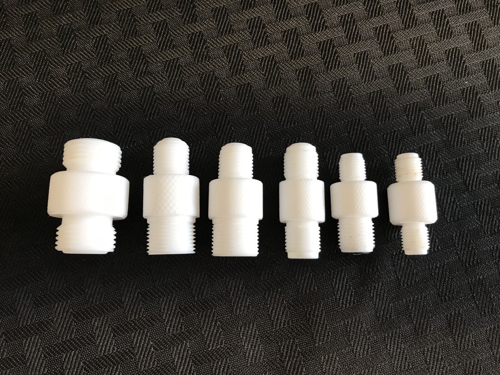 (6) Chromatography PTFE Threaded End Fitting Couplings Variety Sizes